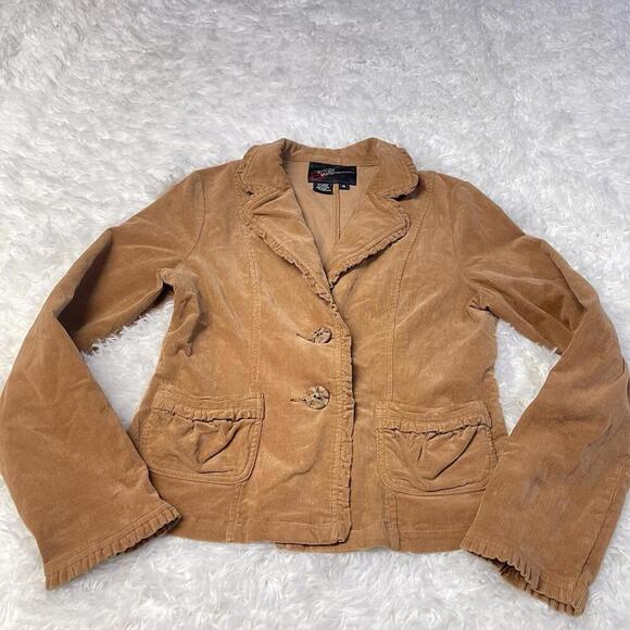 BKE Jackets & Blazers - BKE Outerwear Blazer XL Corduroy Tan Y2K
